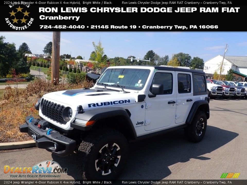 2024 Jeep Wrangler 4-Door Rubicon X 4xe Hybrid Bright White / Black Photo #1