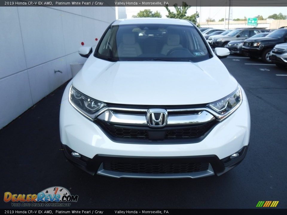 2019 Honda CR-V EX AWD Platinum White Pearl / Gray Photo #6