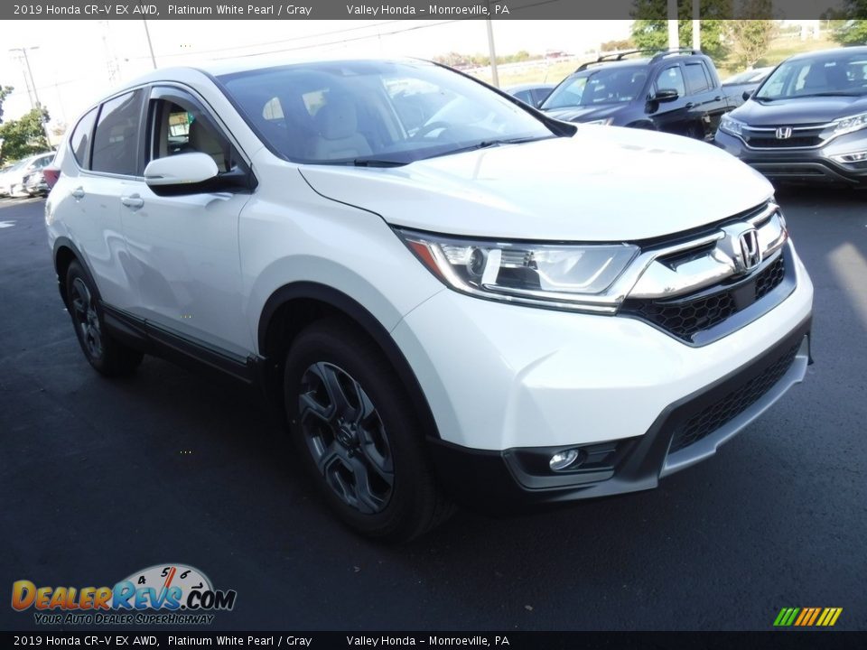 2019 Honda CR-V EX AWD Platinum White Pearl / Gray Photo #7