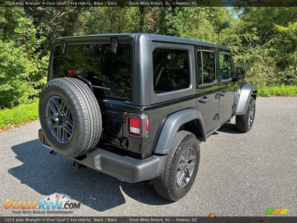 2024 Jeep Wrangler 4-Door Sport S 4xe Hybrid Black / Black Photo #6