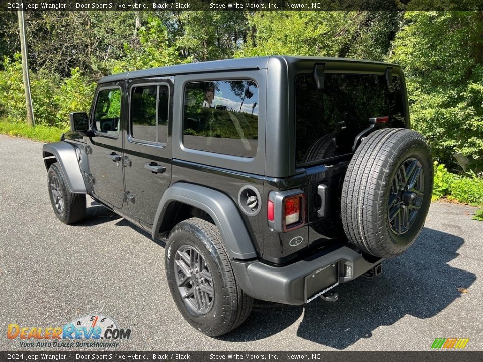 Black 2024 Jeep Wrangler 4-Door Sport S 4xe Hybrid Photo #8