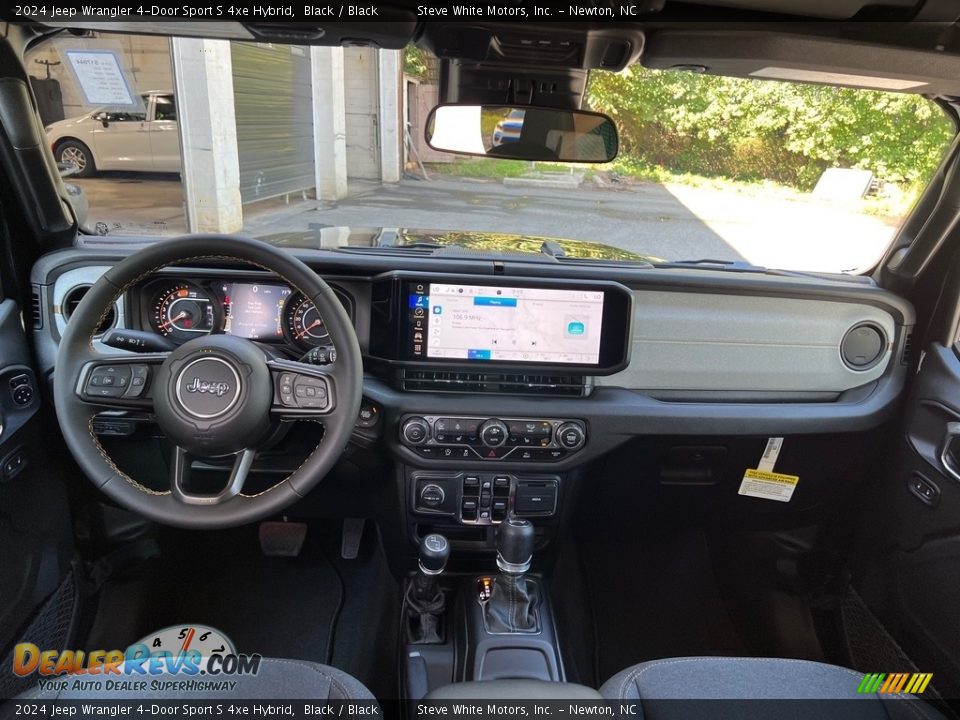 Dashboard of 2024 Jeep Wrangler 4-Door Sport S 4xe Hybrid Photo #10