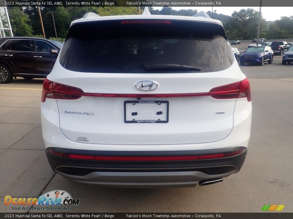 2023 Hyundai Santa Fe SEL AWD Serenity White Pearl / Beige Photo #3