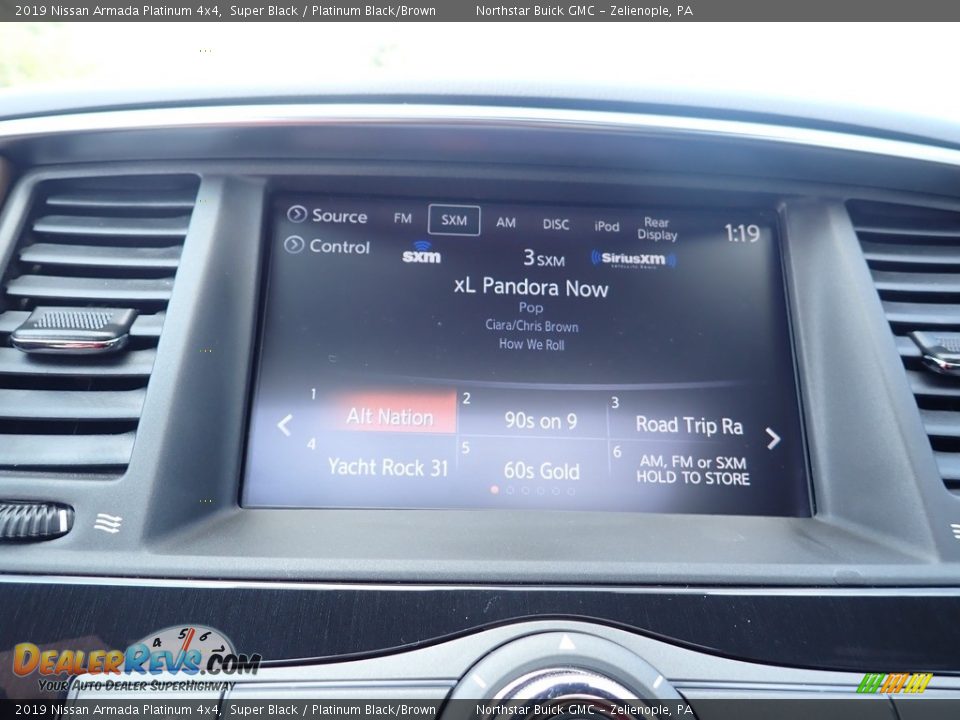2019 Nissan Armada Platinum 4x4 Super Black / Platinum Black/Brown Photo #28