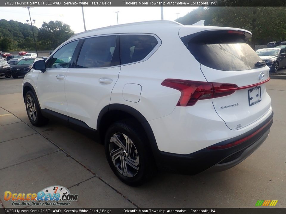 2023 Hyundai Santa Fe SEL AWD Serenity White Pearl / Beige Photo #5