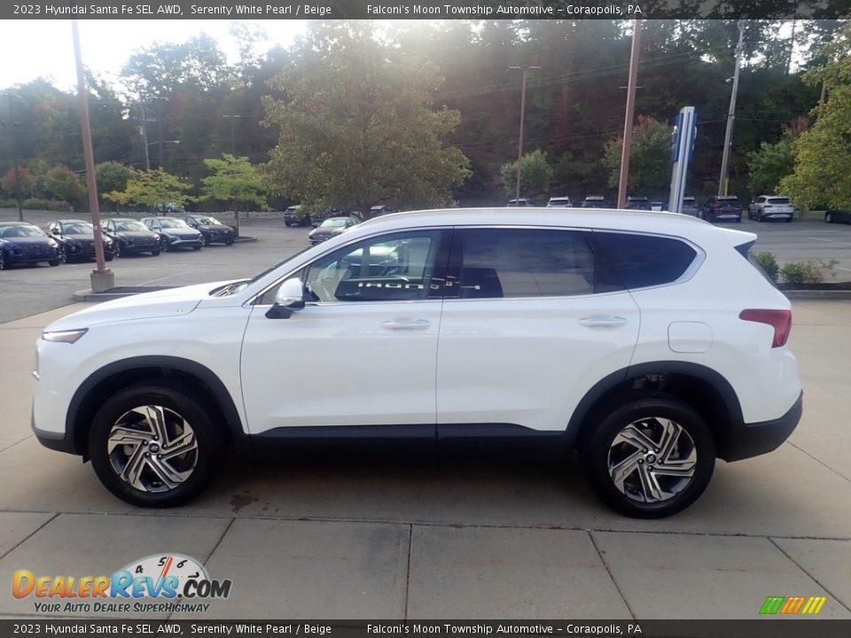 2023 Hyundai Santa Fe SEL AWD Serenity White Pearl / Beige Photo #6