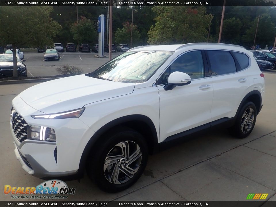 2023 Hyundai Santa Fe SEL AWD Serenity White Pearl / Beige Photo #7