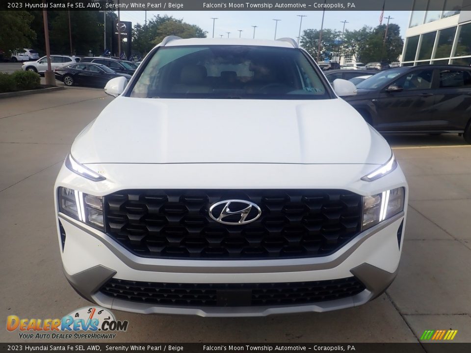 2023 Hyundai Santa Fe SEL AWD Serenity White Pearl / Beige Photo #8