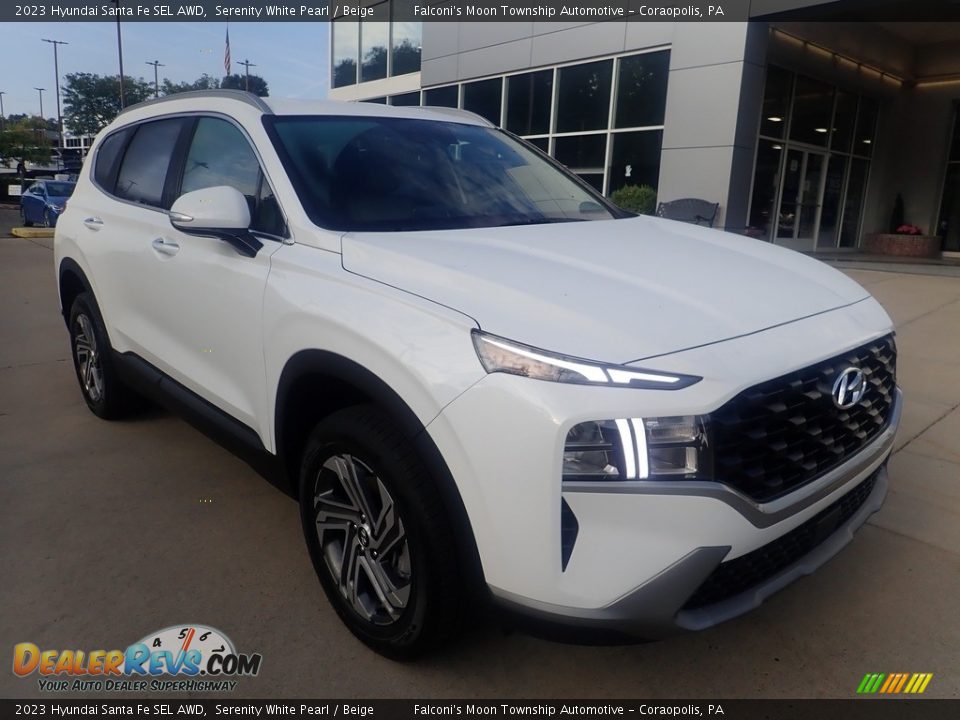 2023 Hyundai Santa Fe SEL AWD Serenity White Pearl / Beige Photo #9
