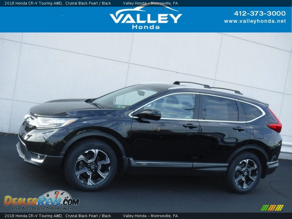 2018 Honda CR-V Touring AWD Crystal Black Pearl / Black Photo #2