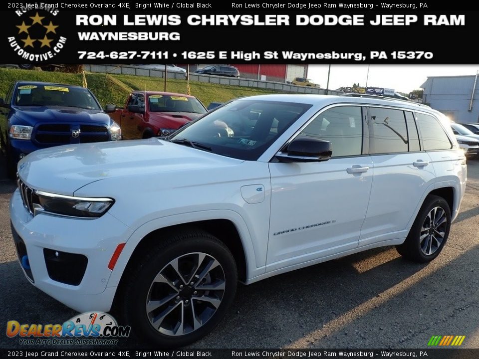 2023 Jeep Grand Cherokee Overland 4XE Bright White / Global Black Photo #1