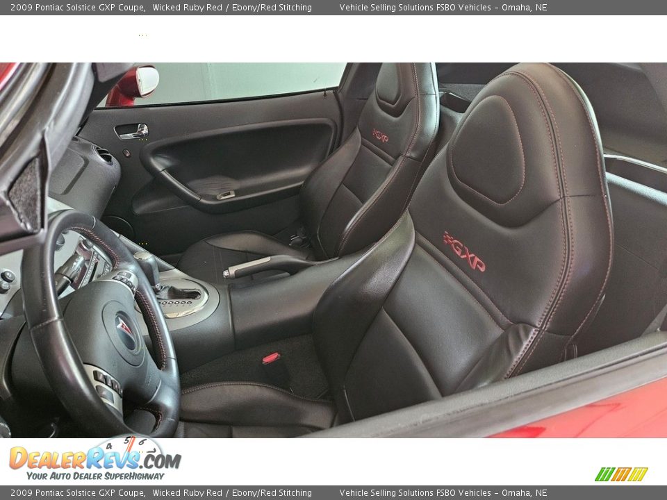 2009 Pontiac Solstice GXP Coupe Wicked Ruby Red / Ebony/Red Stitching Photo #5