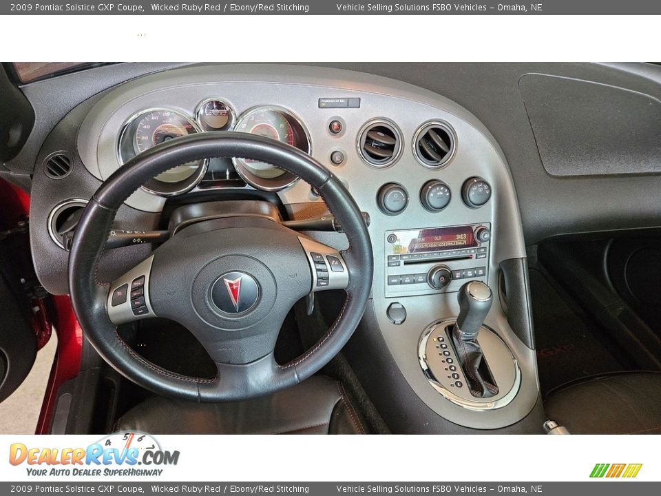 2009 Pontiac Solstice GXP Coupe Wicked Ruby Red / Ebony/Red Stitching Photo #6