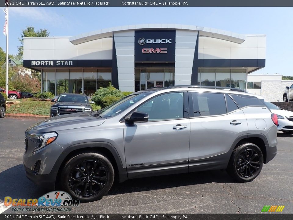 2021 GMC Terrain SLE AWD Satin Steel Metallic / Jet Black Photo #1