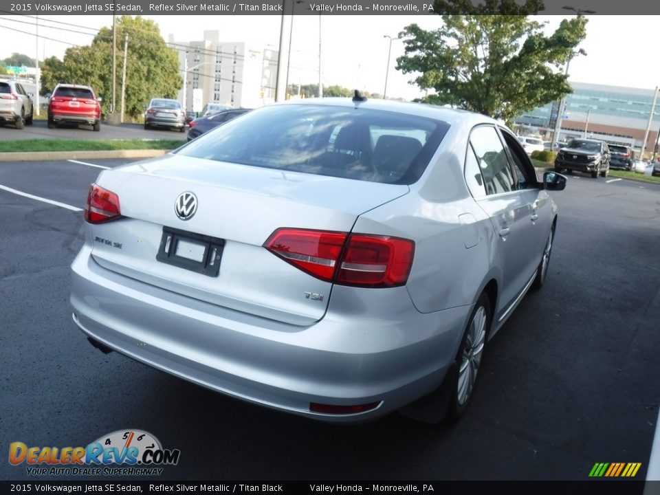 2015 Volkswagen Jetta SE Sedan Reflex Silver Metallic / Titan Black Photo #5