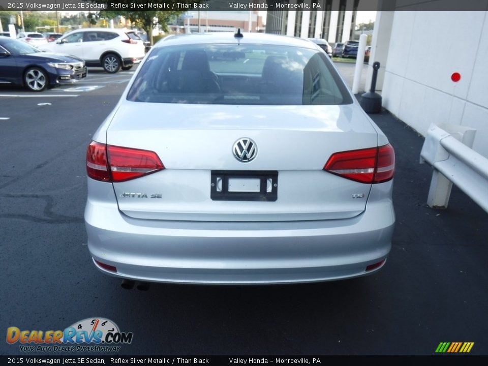 2015 Volkswagen Jetta SE Sedan Reflex Silver Metallic / Titan Black Photo #6