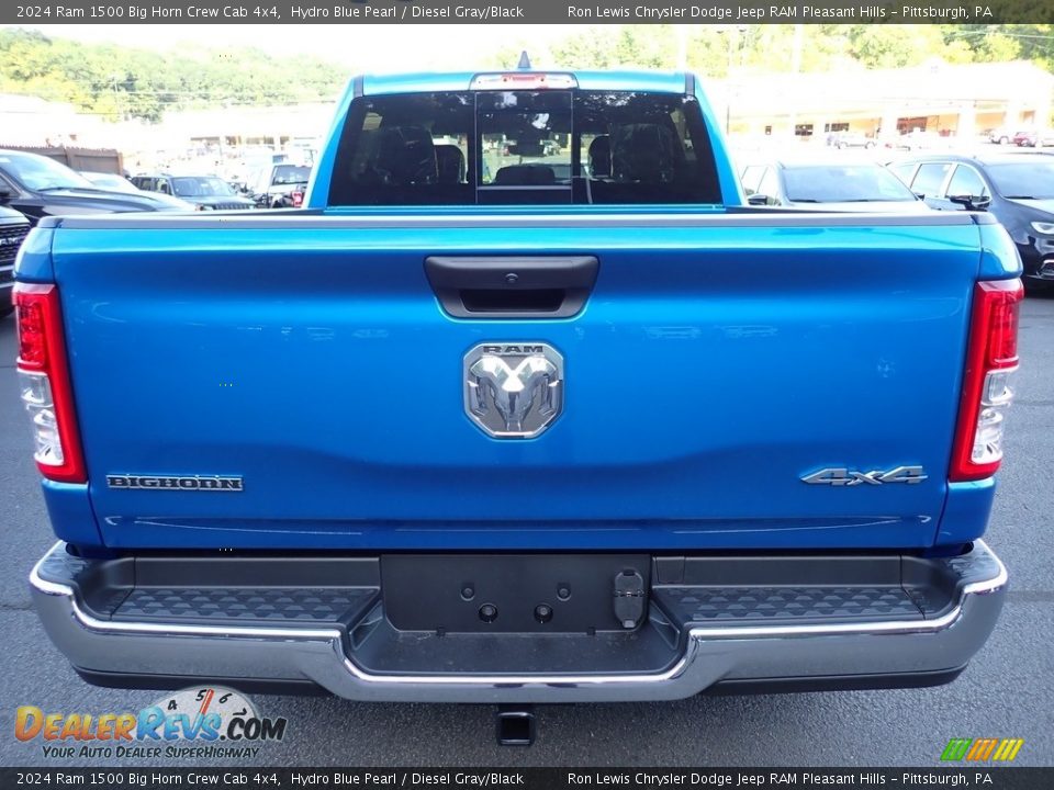 2024 Ram 1500 Big Horn Crew Cab 4x4 Hydro Blue Pearl / Diesel Gray/Black Photo #4