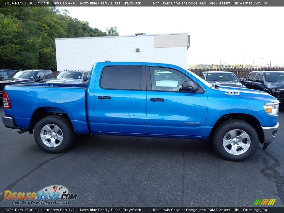 2024 Ram 1500 Big Horn Crew Cab 4x4 Hydro Blue Pearl / Diesel Gray/Black Photo #7