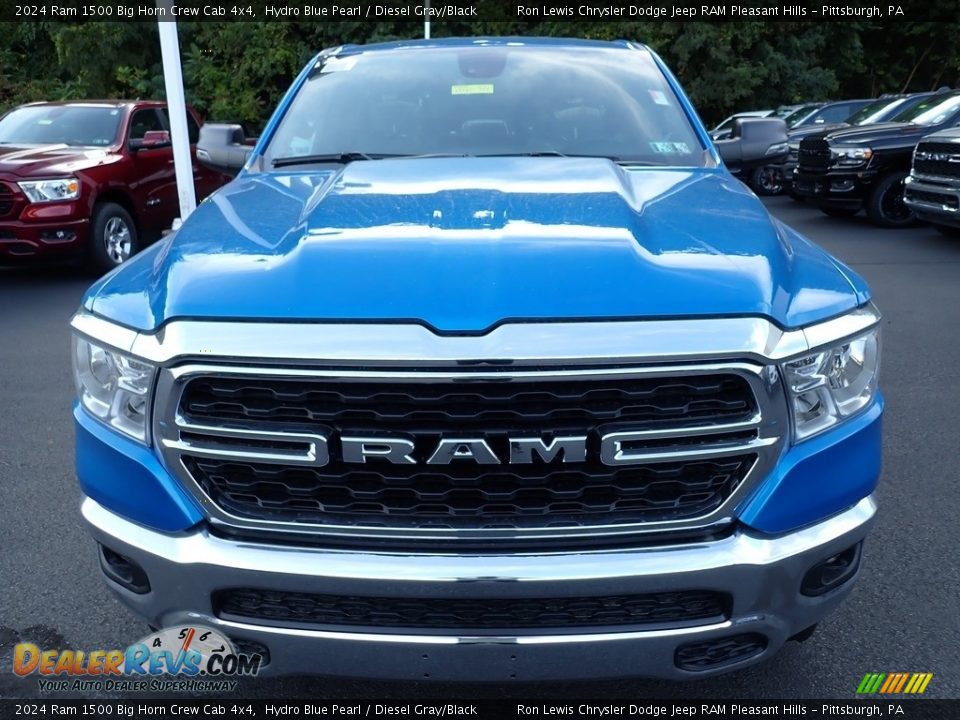 2024 Ram 1500 Big Horn Crew Cab 4x4 Hydro Blue Pearl / Diesel Gray/Black Photo #9
