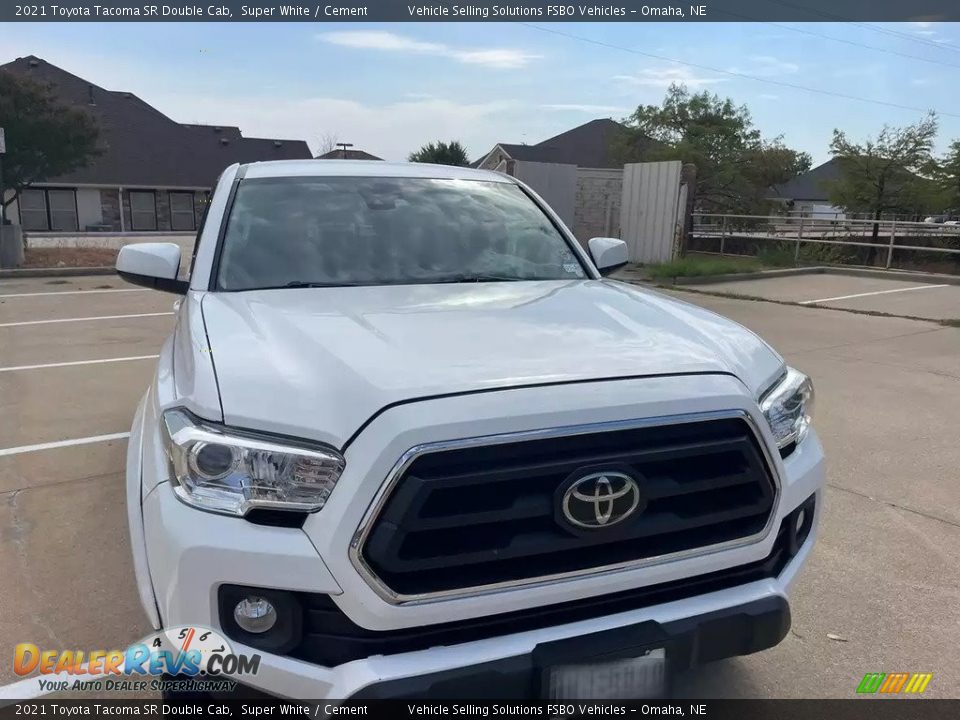 2021 Toyota Tacoma SR Double Cab Super White / Cement Photo #2