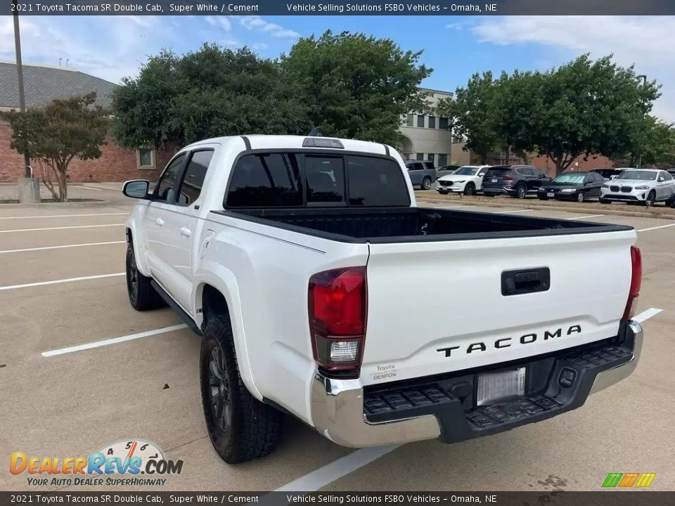 2021 Toyota Tacoma SR Double Cab Super White / Cement Photo #3