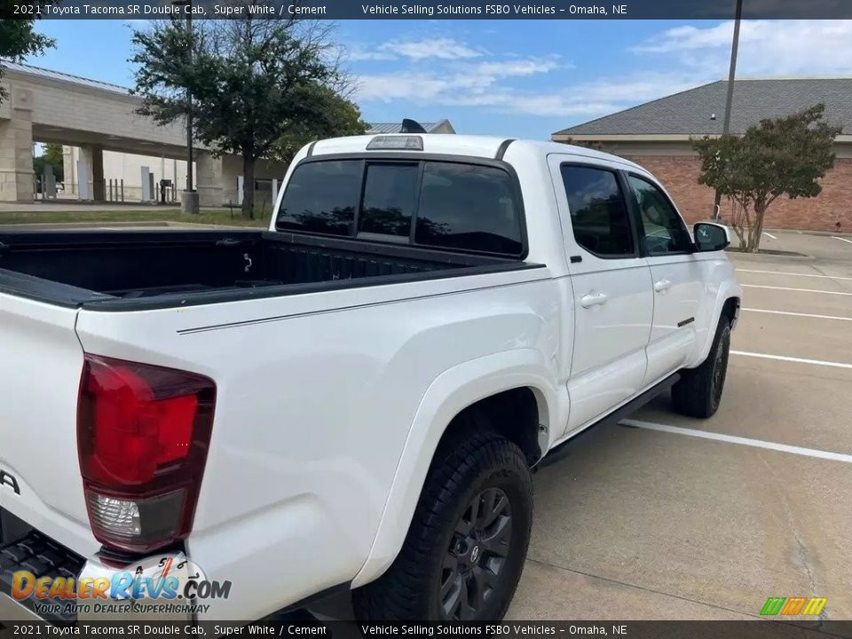 2021 Toyota Tacoma SR Double Cab Super White / Cement Photo #4