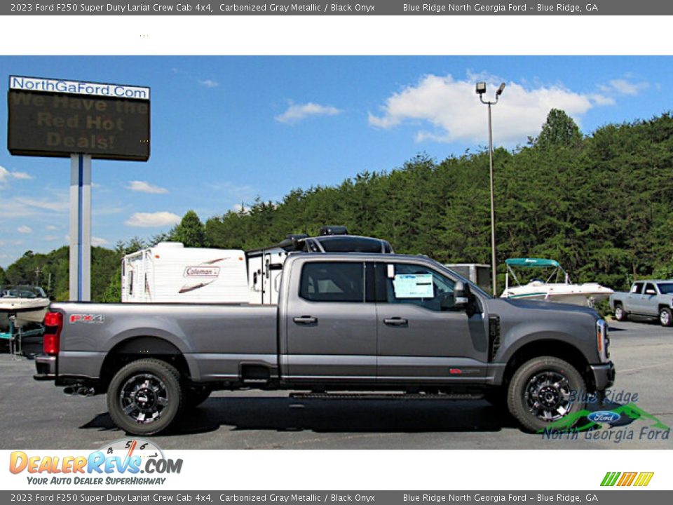 2023 Ford F250 Super Duty Lariat Crew Cab 4x4 Carbonized Gray Metallic / Black Onyx Photo #6