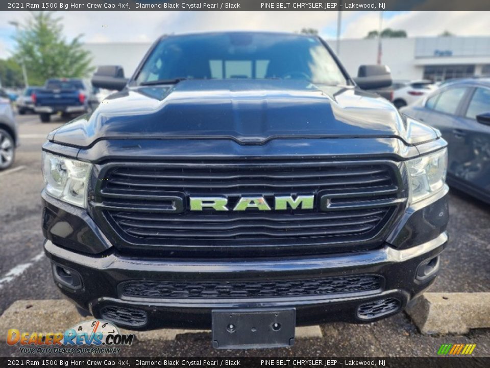 2021 Ram 1500 Big Horn Crew Cab 4x4 Diamond Black Crystal Pearl / Black Photo #2