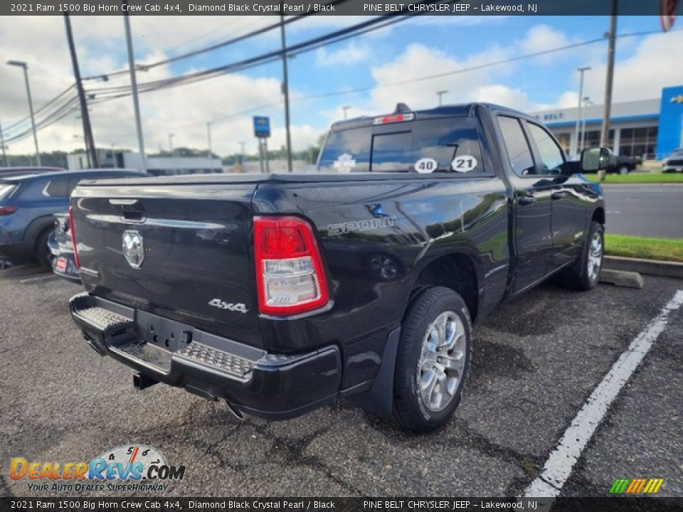 2021 Ram 1500 Big Horn Crew Cab 4x4 Diamond Black Crystal Pearl / Black Photo #3