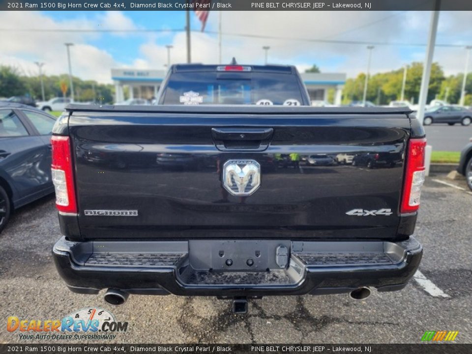 2021 Ram 1500 Big Horn Crew Cab 4x4 Diamond Black Crystal Pearl / Black Photo #4