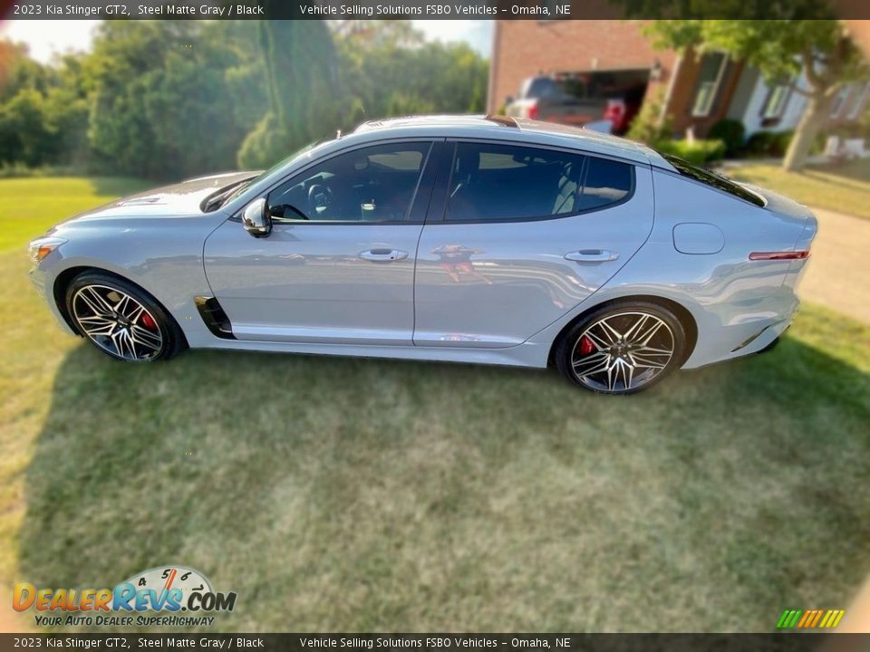 2023 Kia Stinger GT2 Steel Matte Gray / Black Photo #2