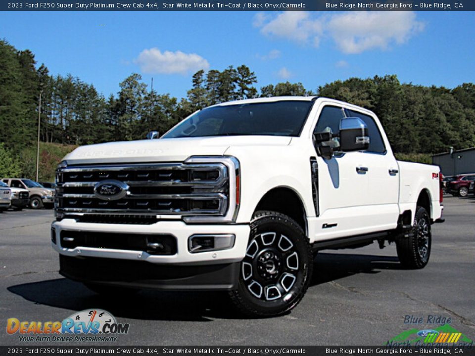 Star White Metallic Tri-Coat 2023 Ford F250 Super Duty Platinum Crew Cab 4x4 Photo #1