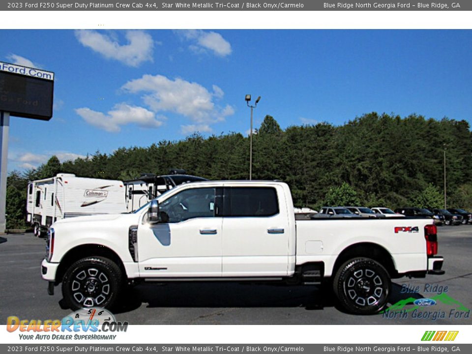 Star White Metallic Tri-Coat 2023 Ford F250 Super Duty Platinum Crew Cab 4x4 Photo #2