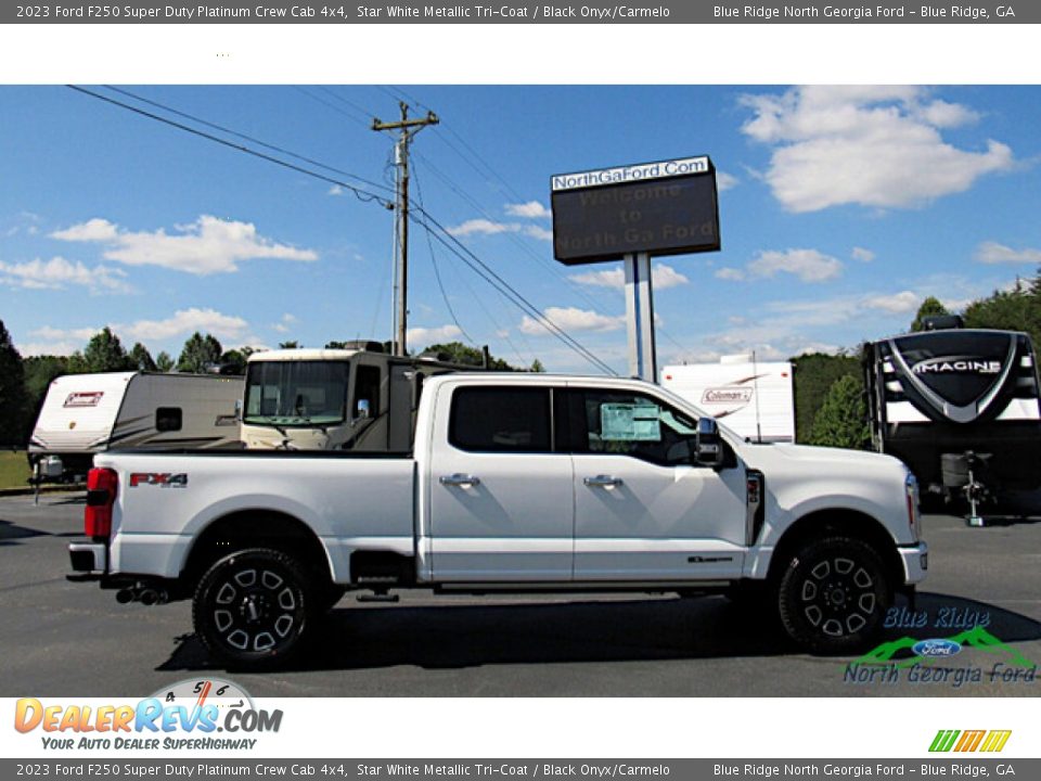 2023 Ford F250 Super Duty Platinum Crew Cab 4x4 Star White Metallic Tri-Coat / Black Onyx/Carmelo Photo #6