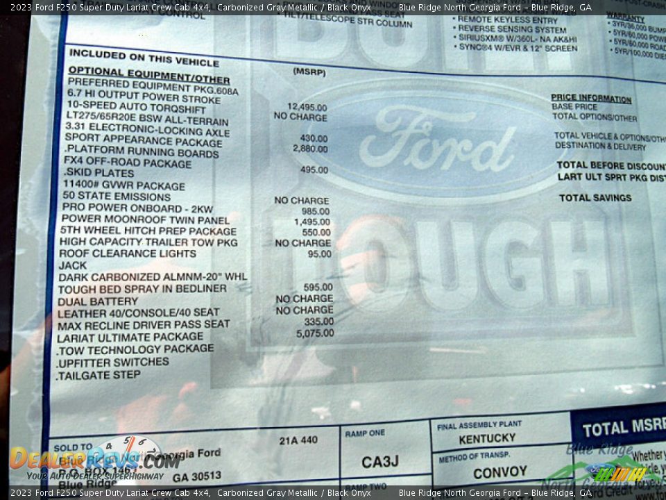 2023 Ford F250 Super Duty Lariat Crew Cab 4x4 Window Sticker Photo #26