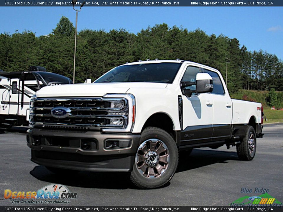 Star White Metallic Tri-Coat 2023 Ford F350 Super Duty King Ranch Crew Cab 4x4 Photo #1