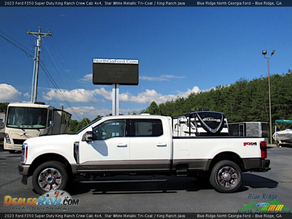 Star White Metallic Tri-Coat 2023 Ford F350 Super Duty King Ranch Crew Cab 4x4 Photo #2