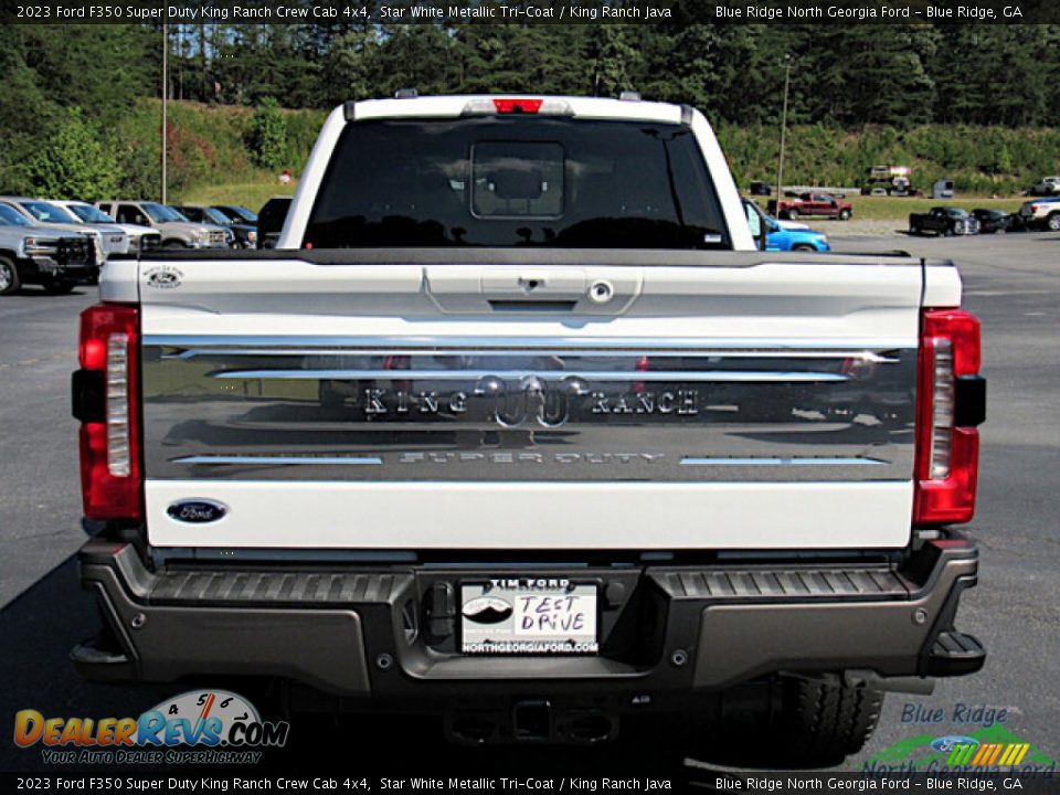 2023 Ford F350 Super Duty King Ranch Crew Cab 4x4 Star White Metallic Tri-Coat / King Ranch Java Photo #5