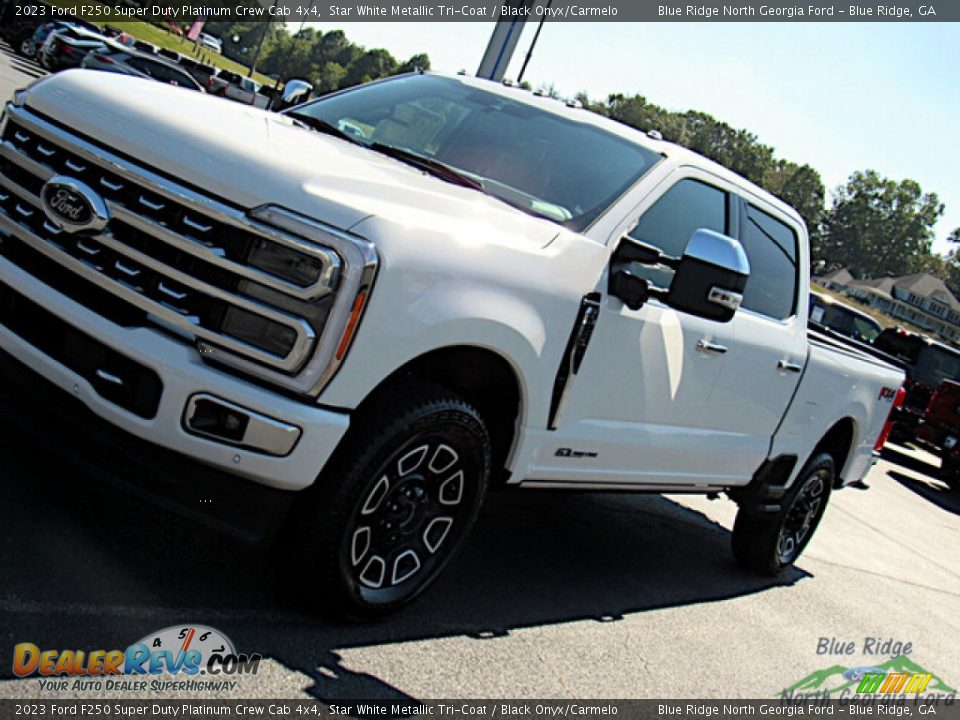 2023 Ford F250 Super Duty Platinum Crew Cab 4x4 Star White Metallic Tri-Coat / Black Onyx/Carmelo Photo #27