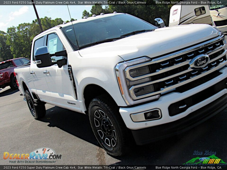 2023 Ford F250 Super Duty Platinum Crew Cab 4x4 Star White Metallic Tri-Coat / Black Onyx/Carmelo Photo #28