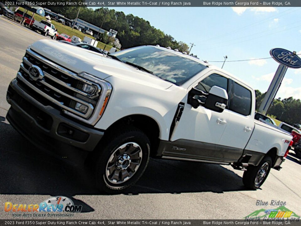 2023 Ford F350 Super Duty King Ranch Crew Cab 4x4 Star White Metallic Tri-Coat / King Ranch Java Photo #29