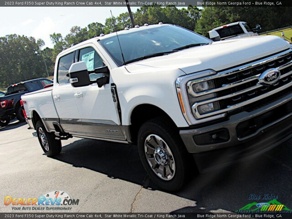 2023 Ford F350 Super Duty King Ranch Crew Cab 4x4 Star White Metallic Tri-Coat / King Ranch Java Photo #30