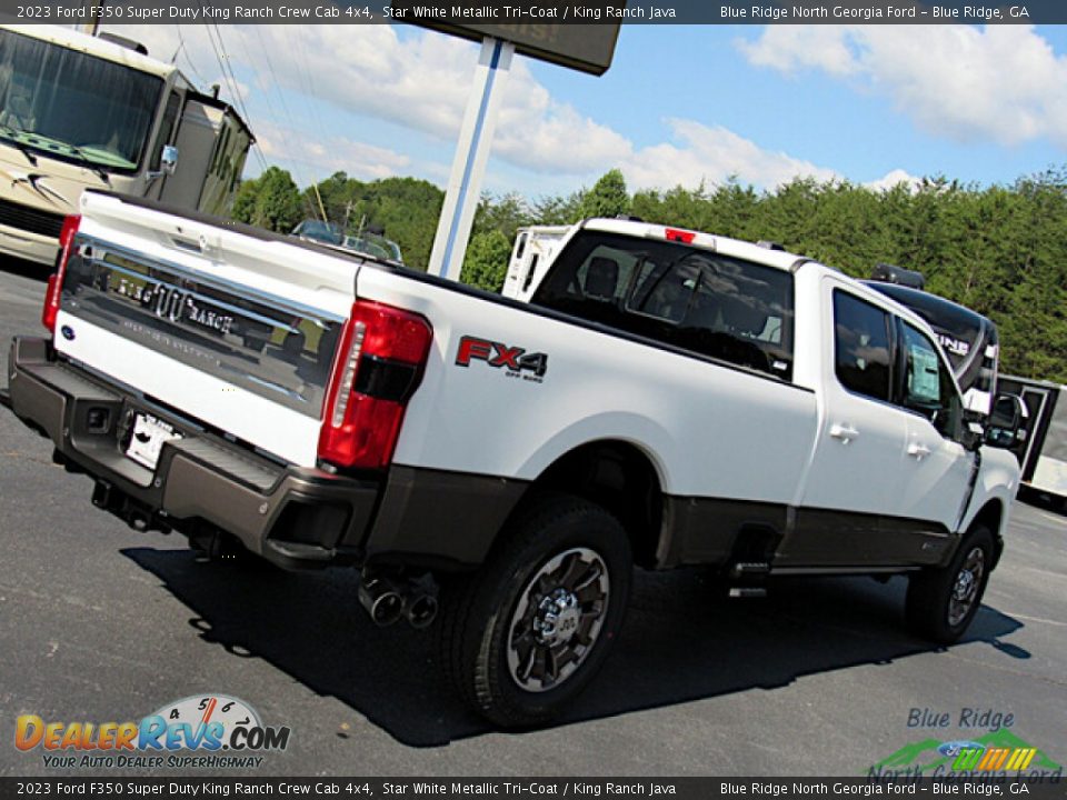 2023 Ford F350 Super Duty King Ranch Crew Cab 4x4 Star White Metallic Tri-Coat / King Ranch Java Photo #31