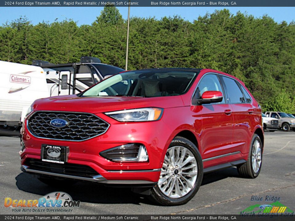 Front 3/4 View of 2024 Ford Edge Titanium AWD Photo #1