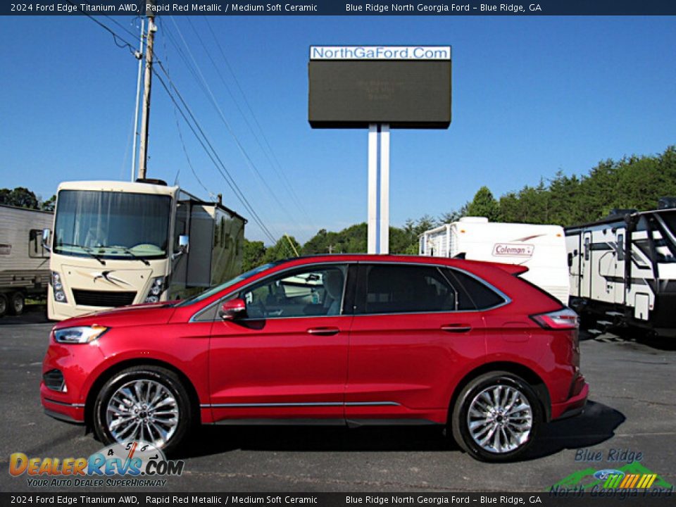 Rapid Red Metallic 2024 Ford Edge Titanium AWD Photo #2