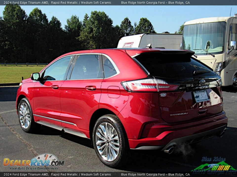 2024 Ford Edge Titanium AWD Rapid Red Metallic / Medium Soft Ceramic Photo #3