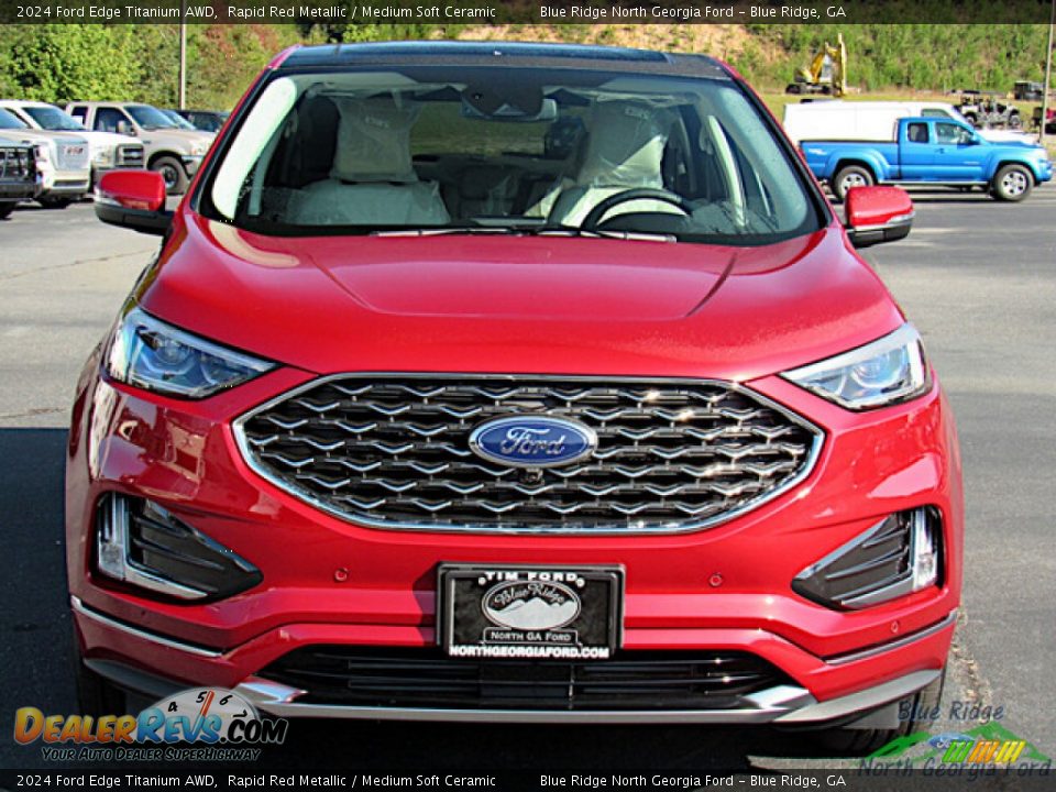 Rapid Red Metallic 2024 Ford Edge Titanium AWD Photo #4