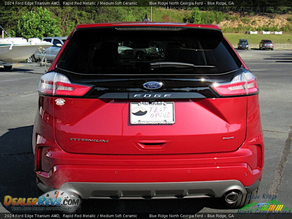 2024 Ford Edge Titanium AWD Rapid Red Metallic / Medium Soft Ceramic Photo #5