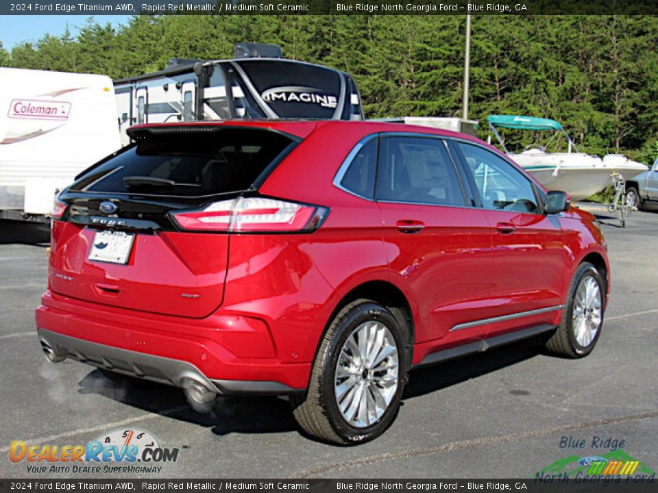 Rapid Red Metallic 2024 Ford Edge Titanium AWD Photo #6