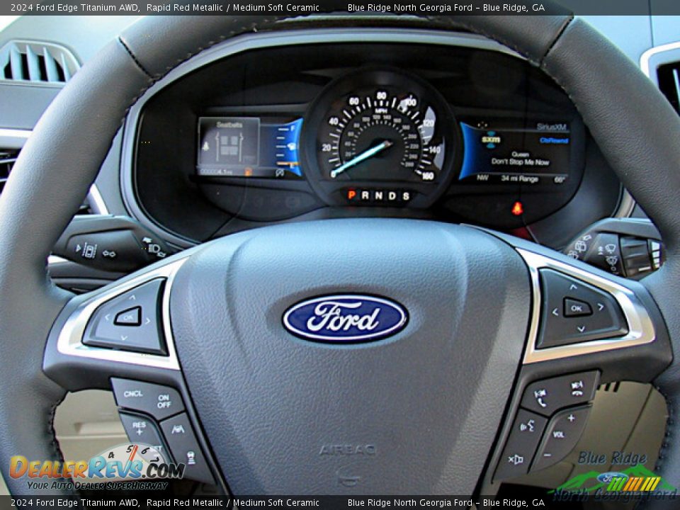2024 Ford Edge Titanium AWD Steering Wheel Photo #17